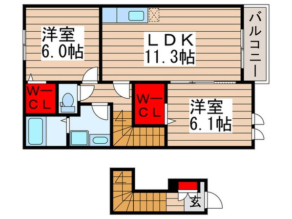 プロムナ－ドＢの物件間取画像